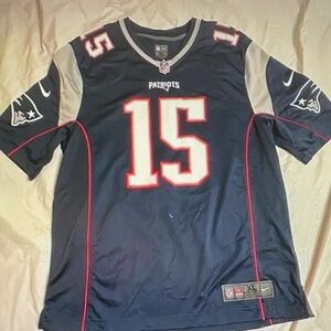 NFL New England Patriots Navy Red White #15 Replica Jersey